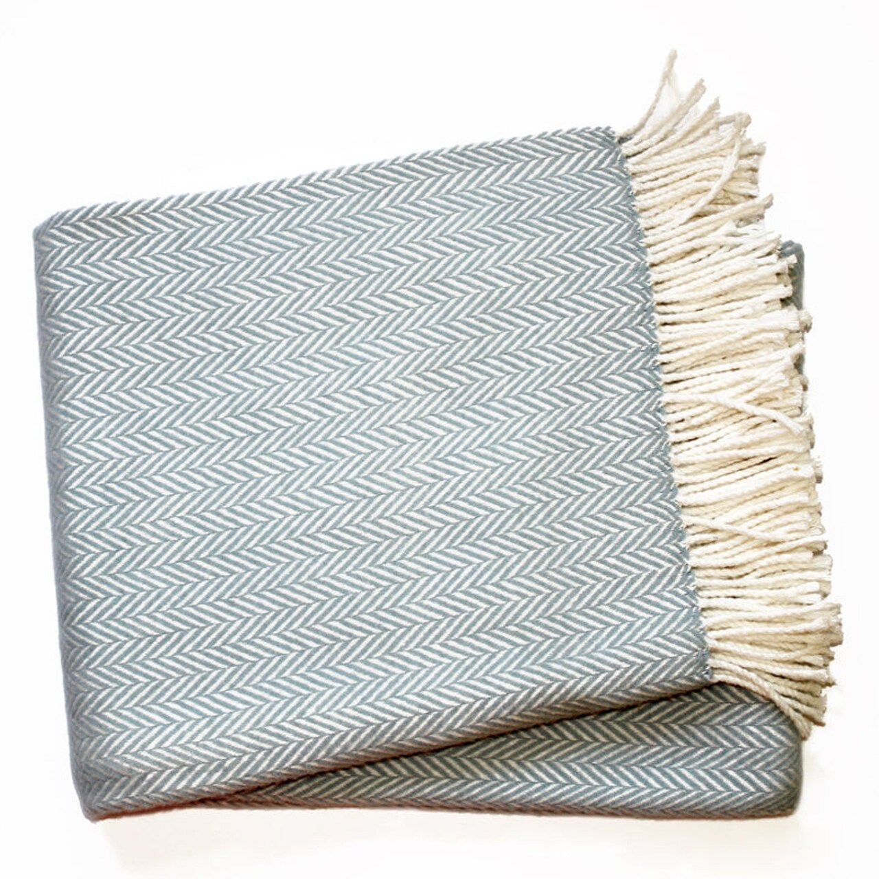 Edge Collections - 70 x 55 - Blue - Soft Herringbone Throw Blanket - 1 Piece